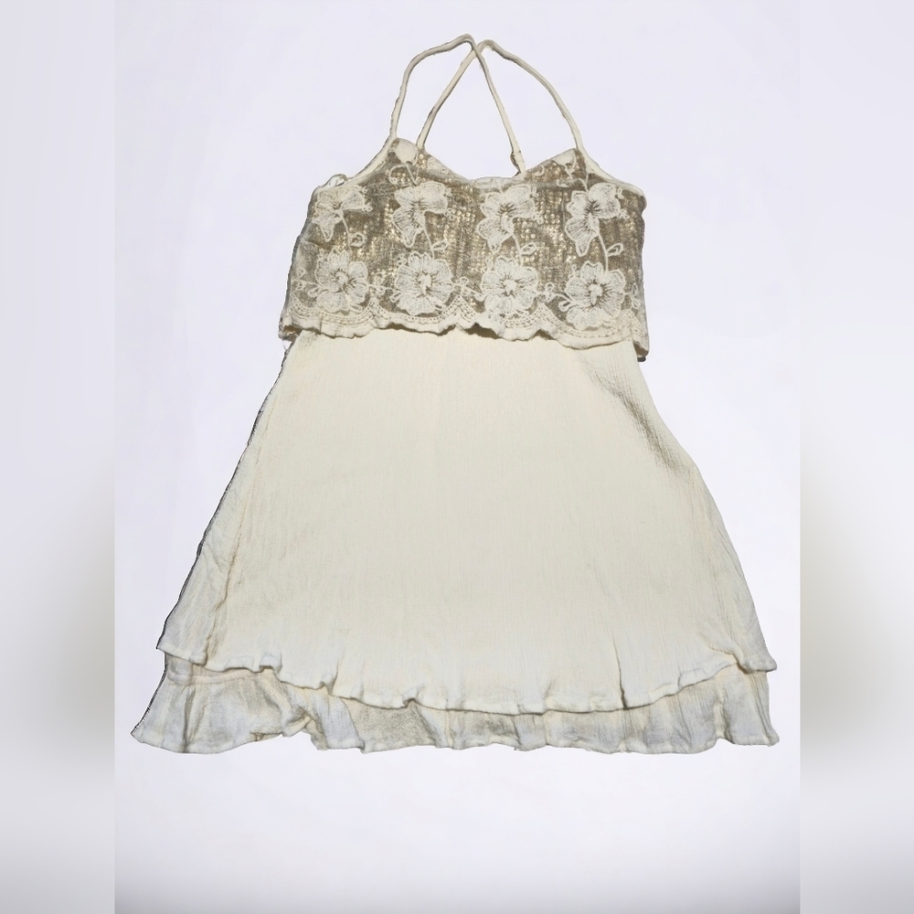 May & July Juniors Sequins Embroidered Top [S]